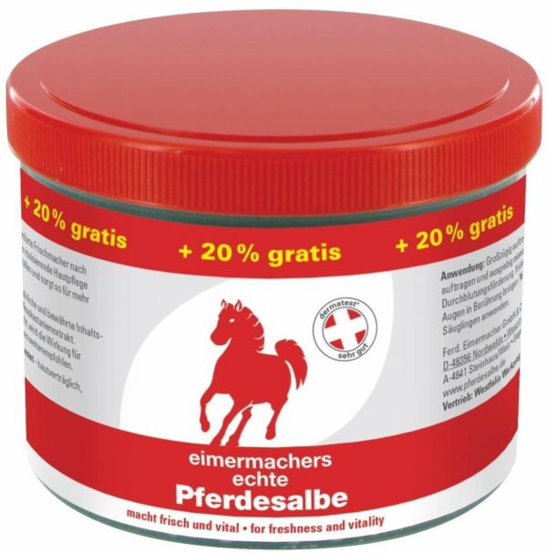 Eimermachers echte Pferdesalbe 500 ml Dose + 100 ml Gratis