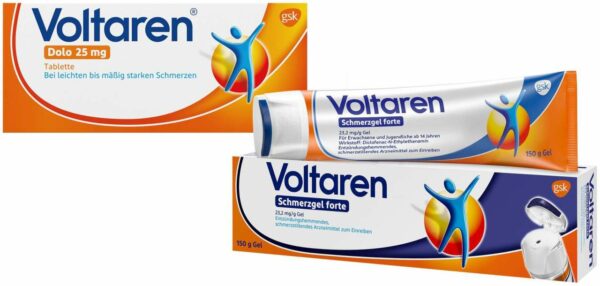 Sparset Voltaren Schmerzgel forte 150 g & Voltaren Dolo 25 mg 20 Tabletten 1 Set