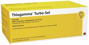 Thiogamma Turbo Set 5 X 50 ml Injektionsflaschen