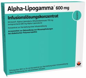 Alpha Lipogamma 600 mg Infusionslösungskonzentrat 5 X 24 ml