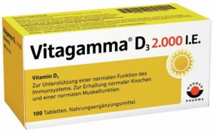 Vitagamma D3 2.000 I.E. Vitamin D3 Nem 100 Tabletten