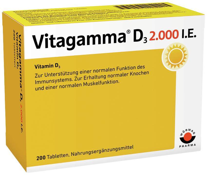 Vitagamma D3 2.000 I.E. Vitamin D3 Nem 200 Tabletten