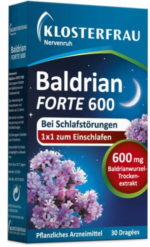 Nervenruh Baldrian forte 600 30 überzogene Tabletten