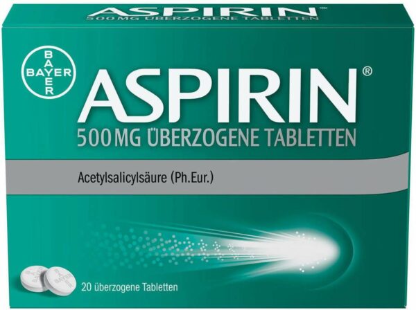 Aspirin 500 mg 20 überzogene Tabletten