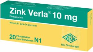 Zink Verla 10 mg 20 Filmtabletten