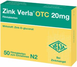 Zink Verla Otc 20 mg 50 Filmtabletten