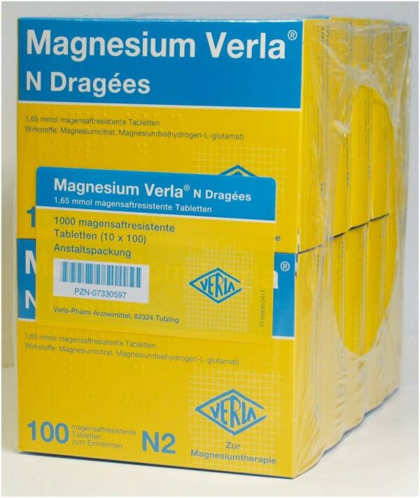 Magnesium Verla N 10 x 100 Dragees