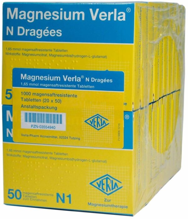 Magnesium Verla N 20 X 50 Dragees