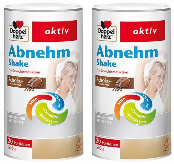 Doppelherz Abnehm Shake Schoko Pulver 2 x 500 g