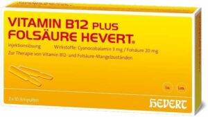 Vitamin B12 Folsäure Hevert Amp.-Paare 2 X 10 Ampullenpaare