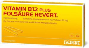 Vitamin B 12 Plus Folsäure Hevert 2 ml 5 Ampullenpaare