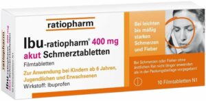 Ibu ratiopharm 400 mg akut 10 Schmerztabletten