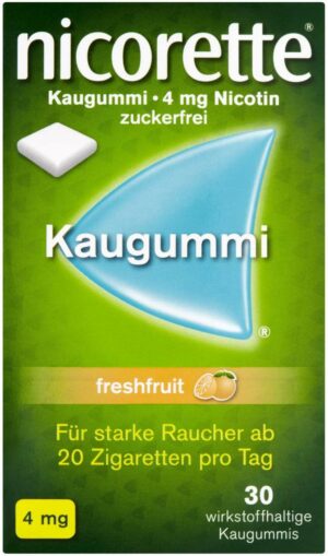 Nicorette 4 mg freshfruit Kaugummi 30 Stück