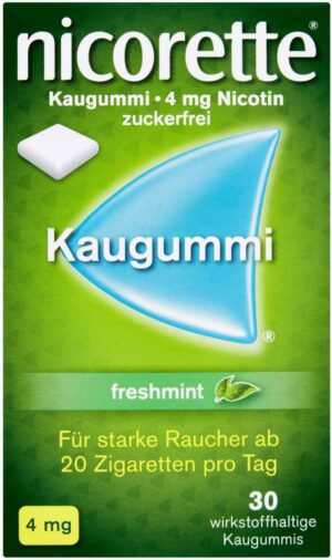 Nicorette 4 mg freshmint Kaugummi 30 Stück