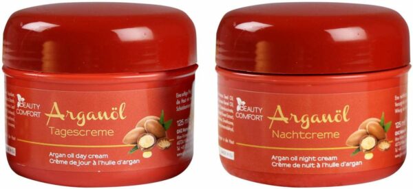 Beauty Comfort Argan-Öl Tagescreme 125 ml + gratis Nachtcreme 125 ml