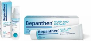 Bepanthen Wund- und Heilsalbe 100 g + Narben Gel mit Massageroller 20 g