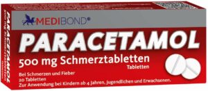 Paracetamol Medibond 500mg Schmerztabletten 20 Stück