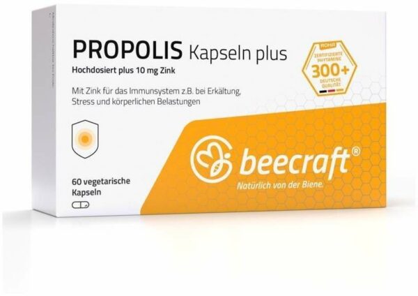 Beecraft Propolis Kapseln plus 10 mg Zink 60 Stück