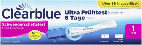 Clearblue Schwangerschaftstest frühe Erkennung 1 Test