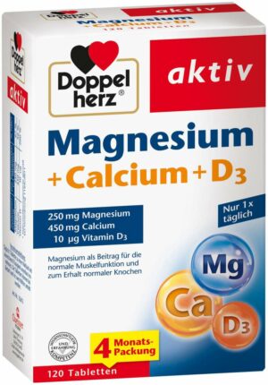 Doppelherz Magnesium + Calcium + D3 120 Tabletten