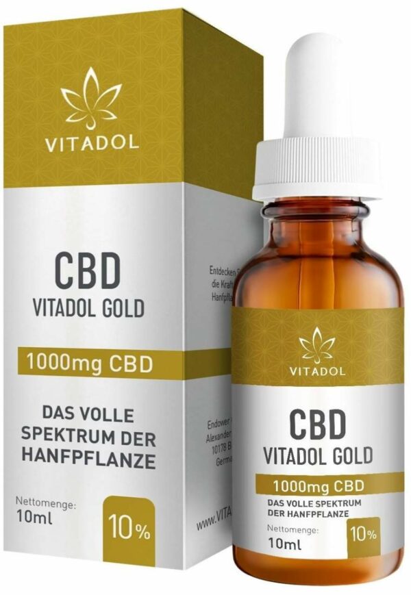 CBD 10% Bio Hanfextrakt Öl Vitadol Gold 10 ml