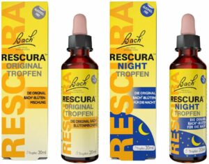 Sparset Bach Original Rescura alkoholfrei 20 ml Tropfen + Rescura Night Tropfen alkoholfrei 20 ml