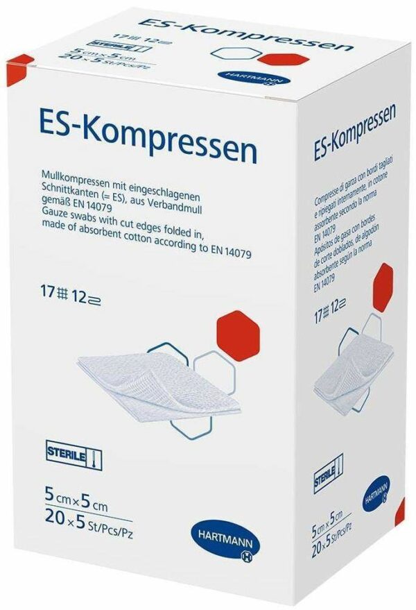 Es Kompressen Steril 5 X 5 cm Großpackung 20 X 5 Kompressen