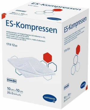 Es-Kompressen Steril 10 X 10 cm Grosspackung 20 X 5 Kompressen