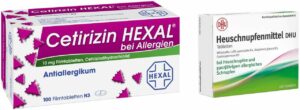 Sparset Allergie Cetirizin Hexal 100 Filmtabletten bei Allergien + DHU Heuschnupfenmittel 100 Tabletten
