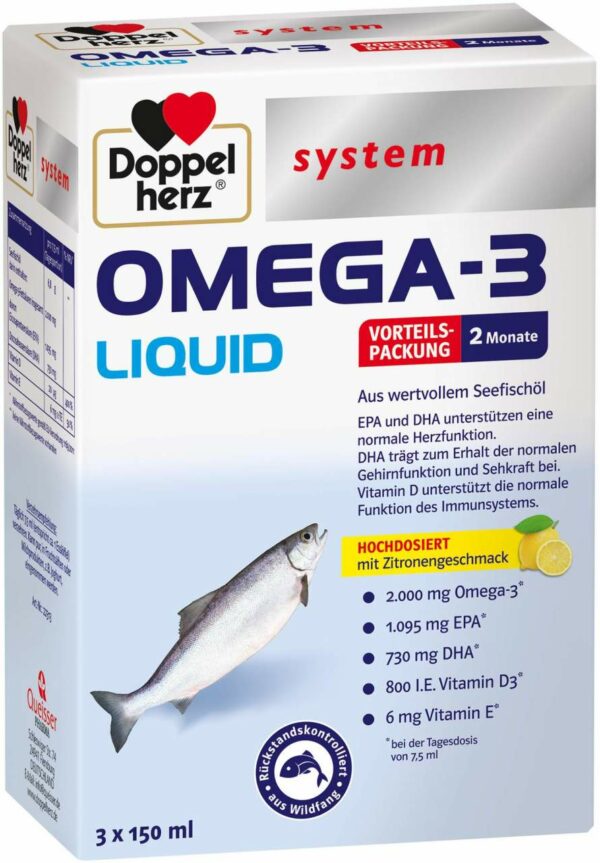 Doppelherz System Omega-3 Liquid 3 X 150 ml