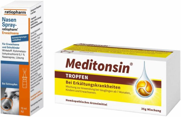 NasenSpray-ratiopharm Erwachsene 15 ml + Meditonsin Tropfen 35 g Lösung