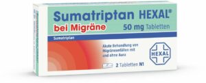 Sumatriptan Hexal bei Migräne 50 mg 2 Tabletten