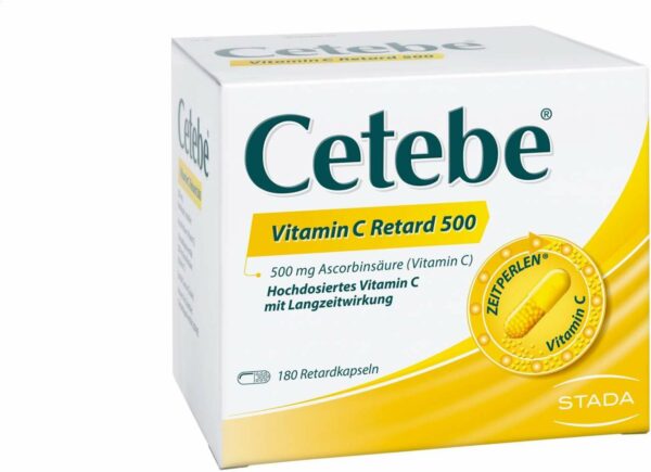 Cetebe Vitamin C Retardkapseln 500 mg 180 Stück