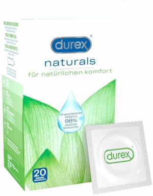 Durex Naturals Kondome mit Gleitgel 2 x 10 Stück