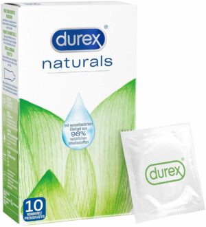 Durex Naturals Kondome mit Gleitgel 10 Stück