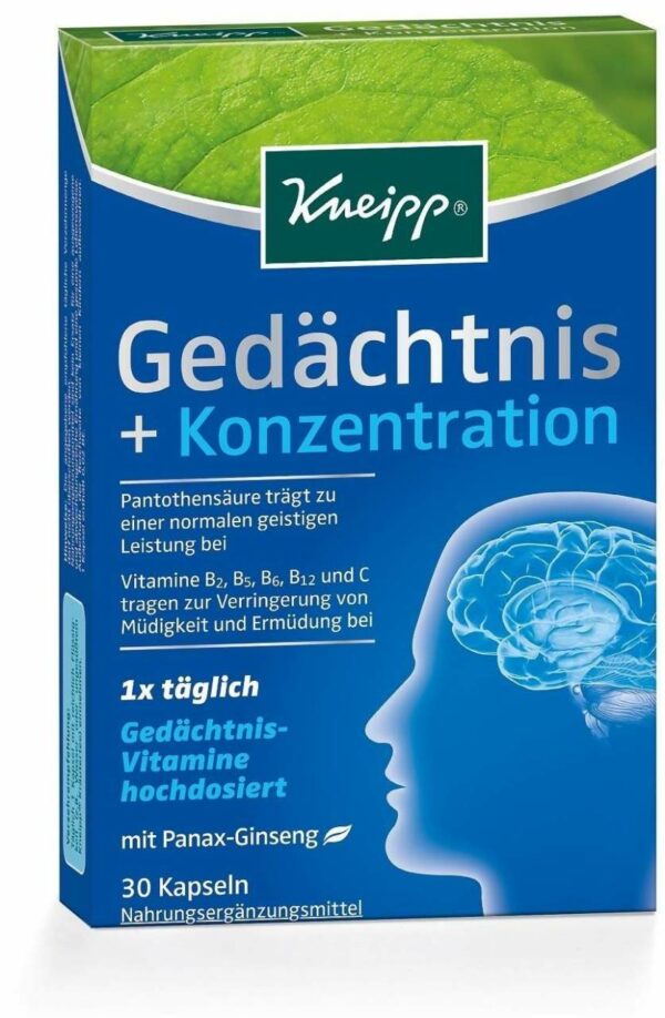 Kneipp Gedächtnis + Konzentration 30 Kapseln