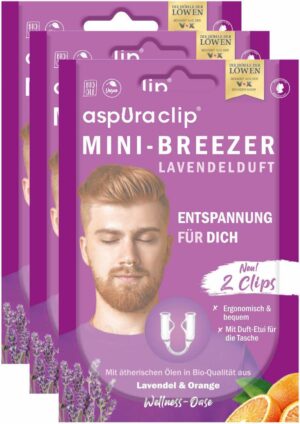 Aspuraclip Mini-Breezer Lavendel 3 x 2er Set