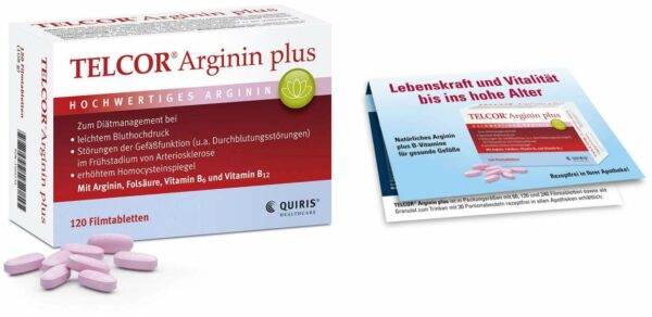 Telcor Arginin plus 120 Filmtabletten + gratis 6 Filmtabletten