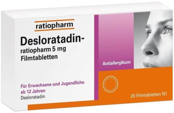 Desloratadin-Ratiopharm 5 mg 20 Filmtabletten
