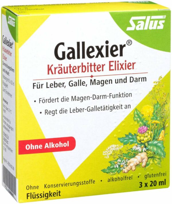 Gallexier Kräuter Elixier Salus 3 X 20 ml