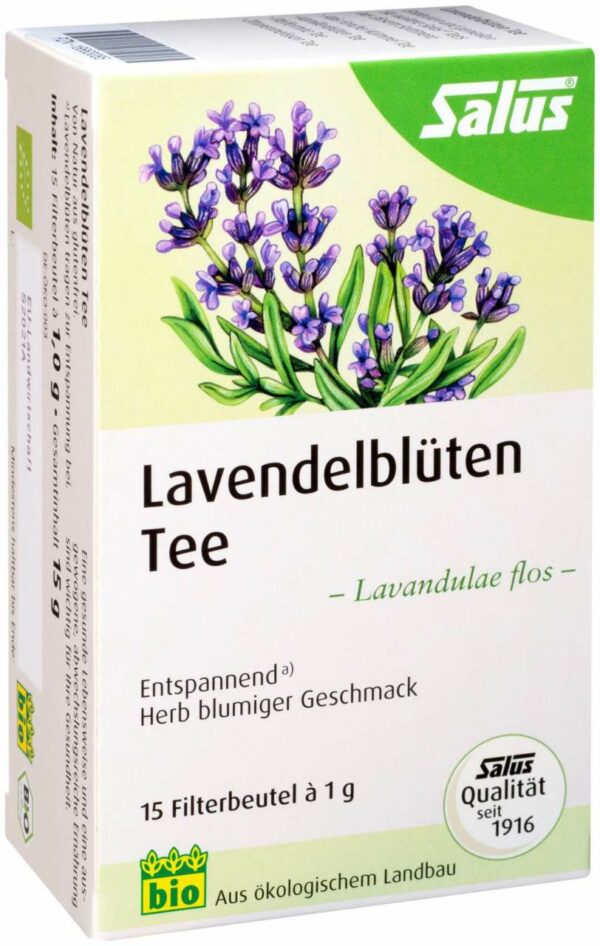 Lavendelblüten Tee Bio Salus 15 Filterbeutel