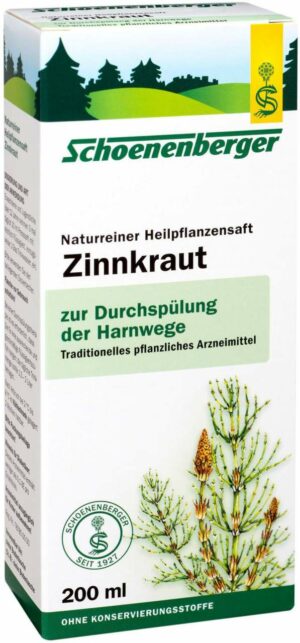 Zinnkraut Saft Schoenenberger 200 ml Flasche