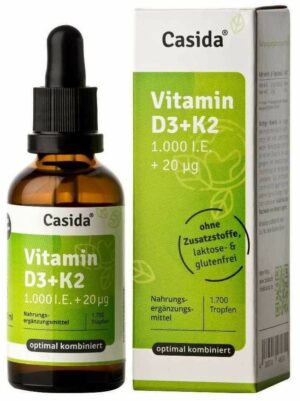 Vitamin D3 + K2 1.000 I.E. + 20 µg 50 ml Tropfen