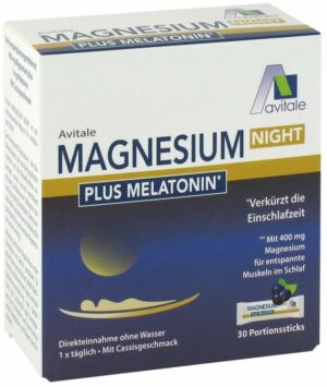 Magnesium Night plus Melatonin 30 Portionsbeutel