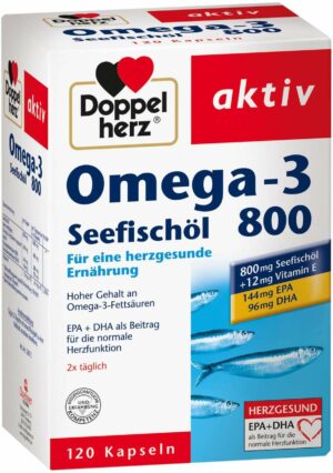 Doppelherz Omega-3 Seefischöl 800 Aktiv 120 Kapseln