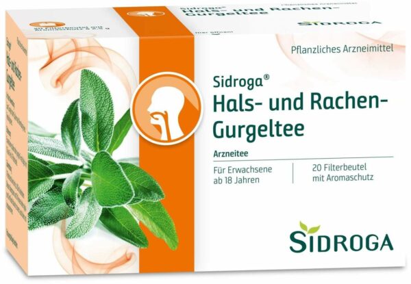 Sidroga Hals- und Rachen-Gurgeltee 20 Filterbeutel