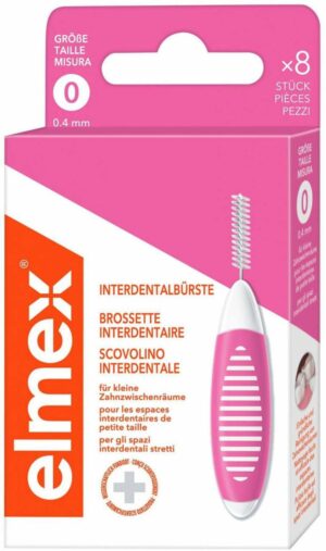 Elmex Interdentalbürste Rosa 8 Stück Größe 0