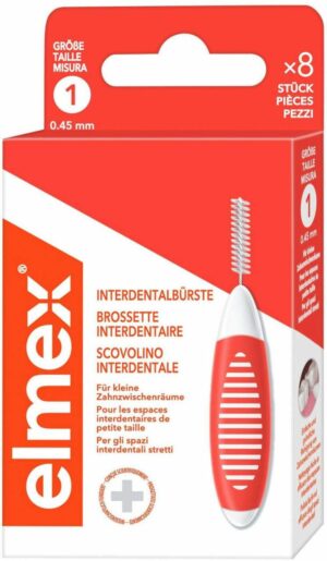 Elmex Interdentalbürste Orange 8 Stück Größe 1