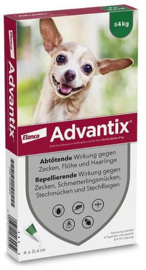 Advantix Spot-On Hund bis 4 kg 4 x 0