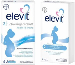 Elevit 2 Schwangerschaft 60 Kapseln + gratis 8 Kapseln